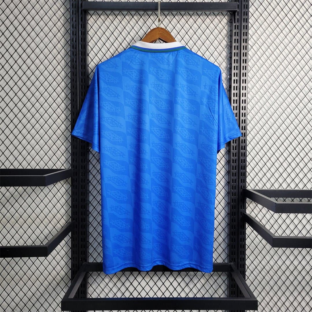 1992 Brazil Classic Blue Away Retro Football Shirts | Footballshirt.online - Footballshirt.online
