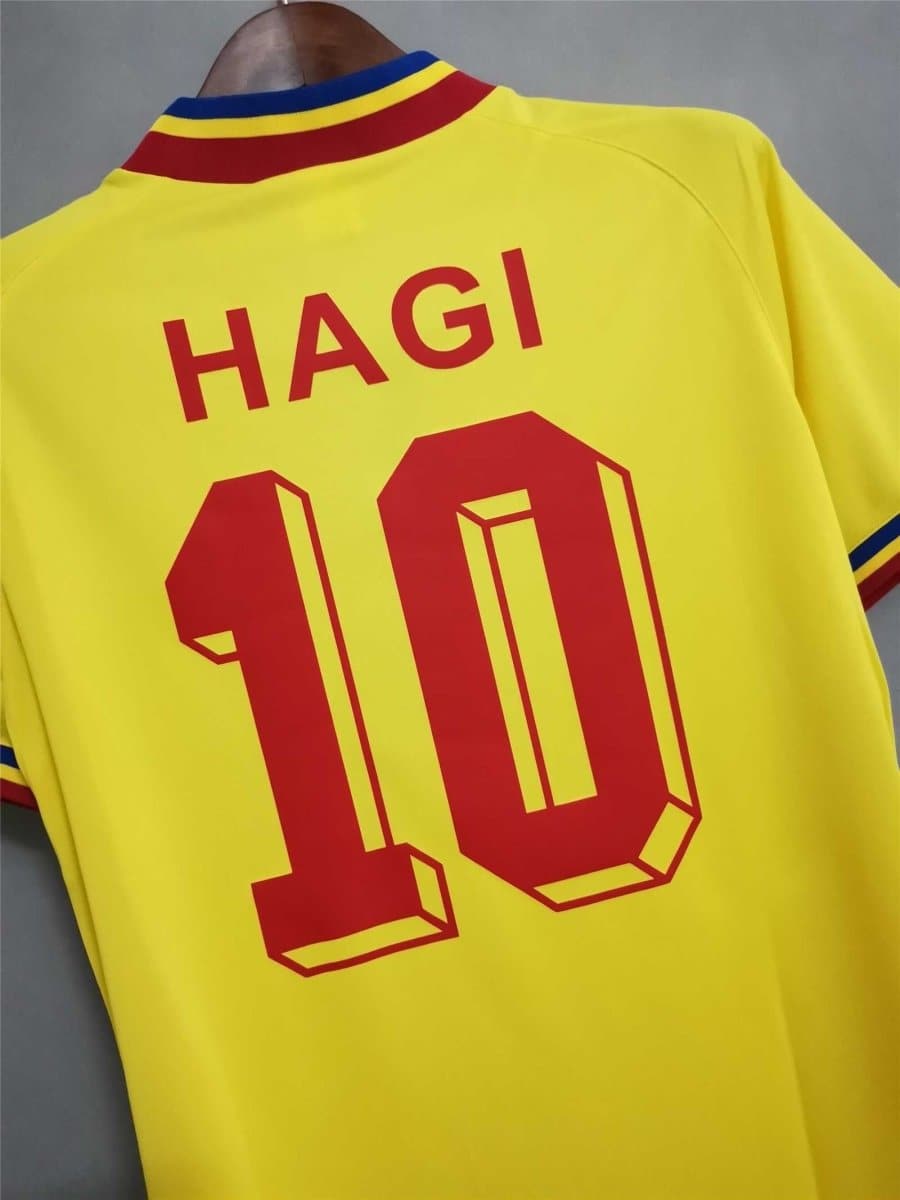1994 Romania home yellow Retro | Footballshirt.online - Footballshirt.online