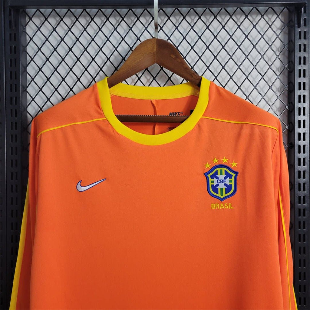 1998 Brazil Goalkeeper Nike Long Sleeve 10 Soccer Jersey| Footballshirt.online - Footballshirt.online