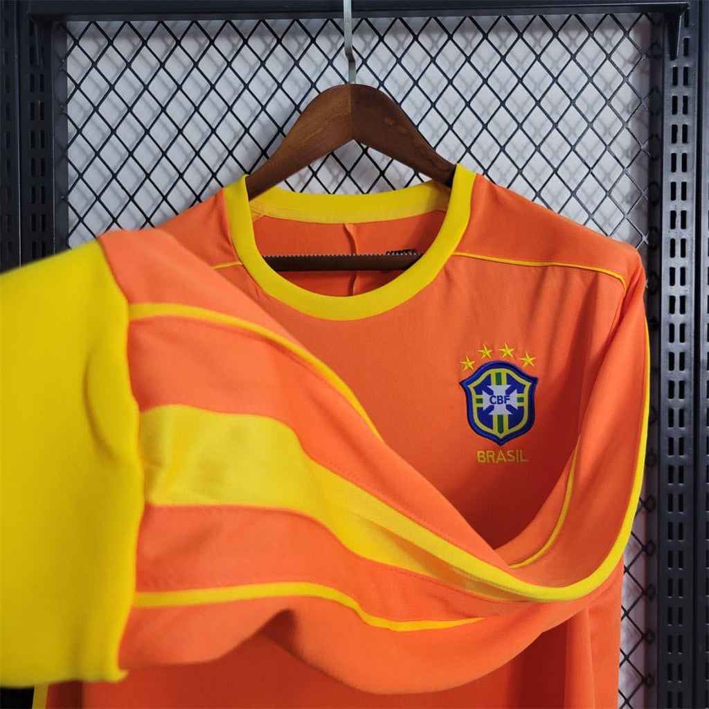 1998 Brazil Goalkeeper Nike Long Sleeve 10 Soccer Jersey| Footballshirt.online - Footballshirt.online