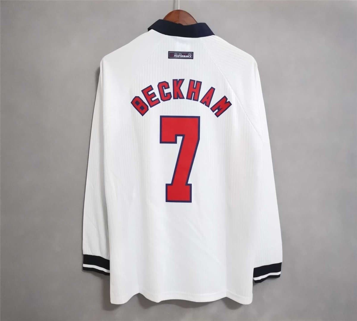 1998 England Home Away long sleeve 13 Retro Vintage | Footballshirt.online - Footballshirt.online
