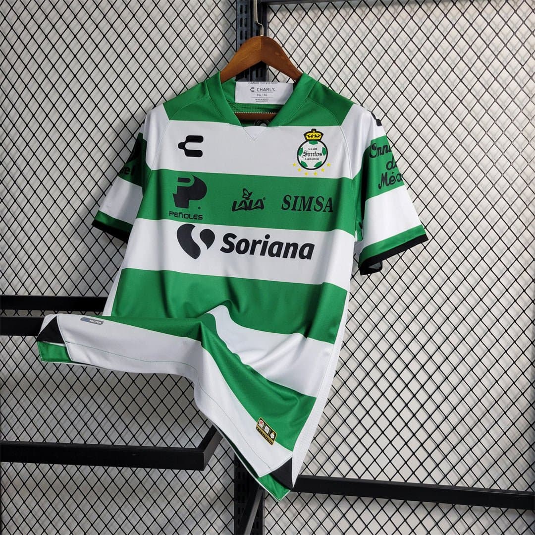23 - 24 Santos Laguna Home Retro Football Shirt - Footballshirt.online