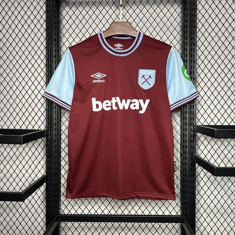 24 - 25 West ham Home Retro Football Shirt - Footballshirt.online