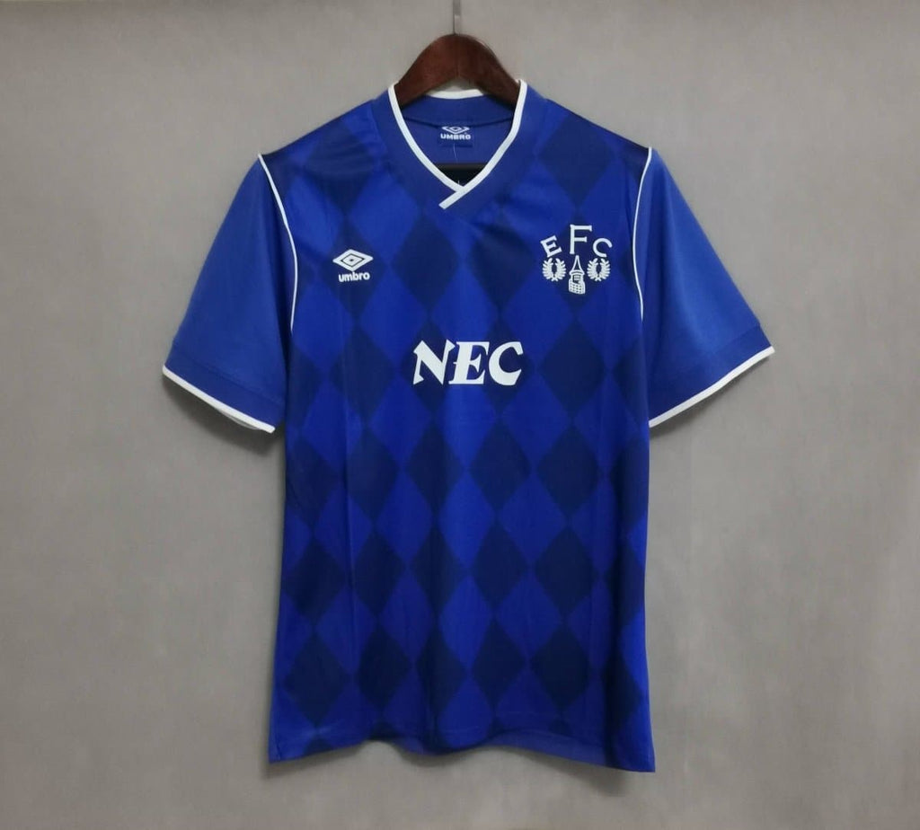 86 - 87 Everton home Retro Football Shirt - Footballshirt.online