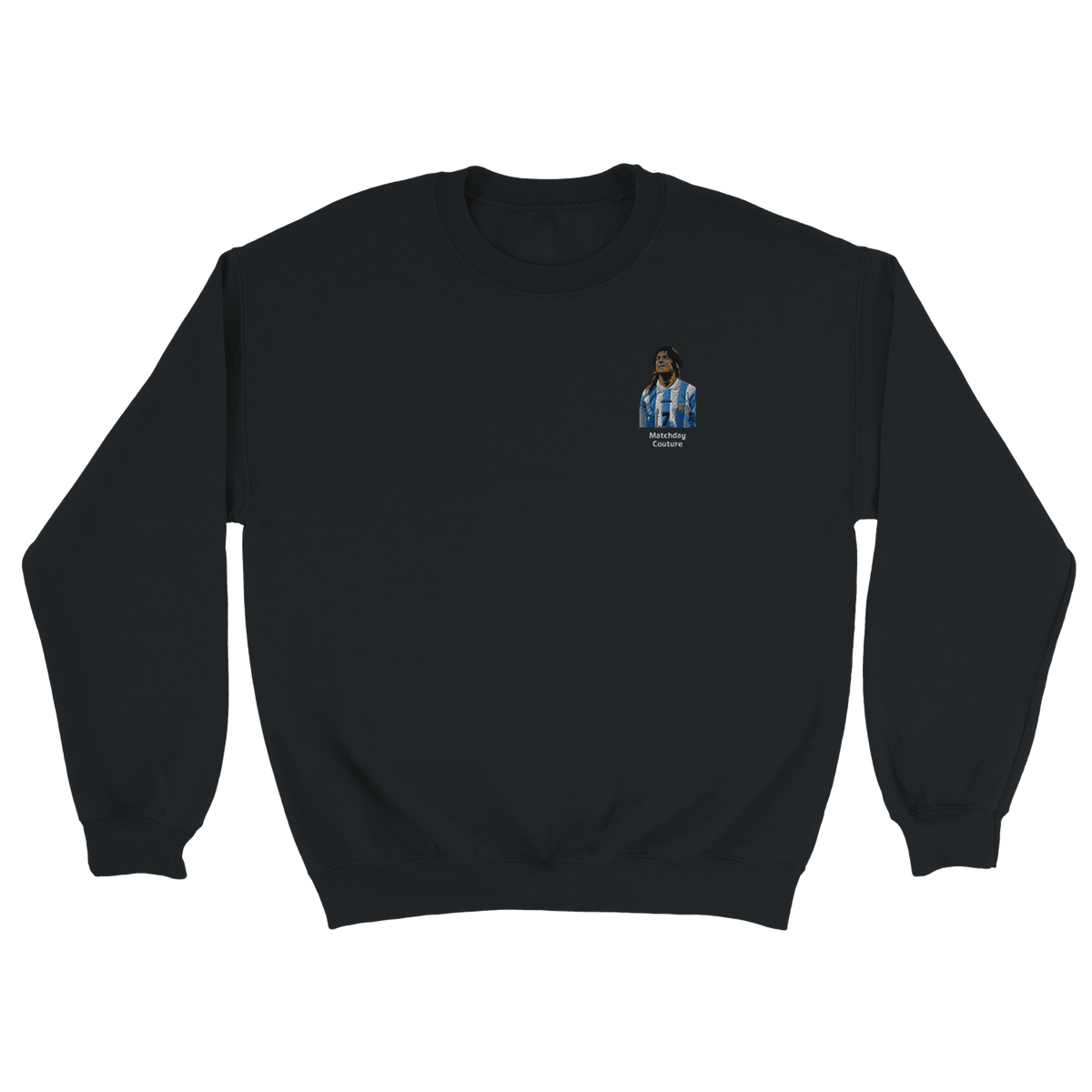 "Caniggia" Embroidered Sweatshirt - Black - Footballshirt.online