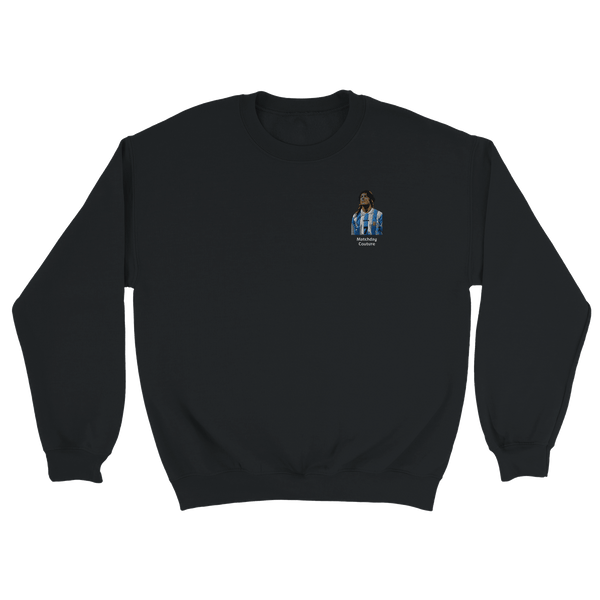 "Caniggia" Embroidered Sweatshirt - Black - Footballshirt.online