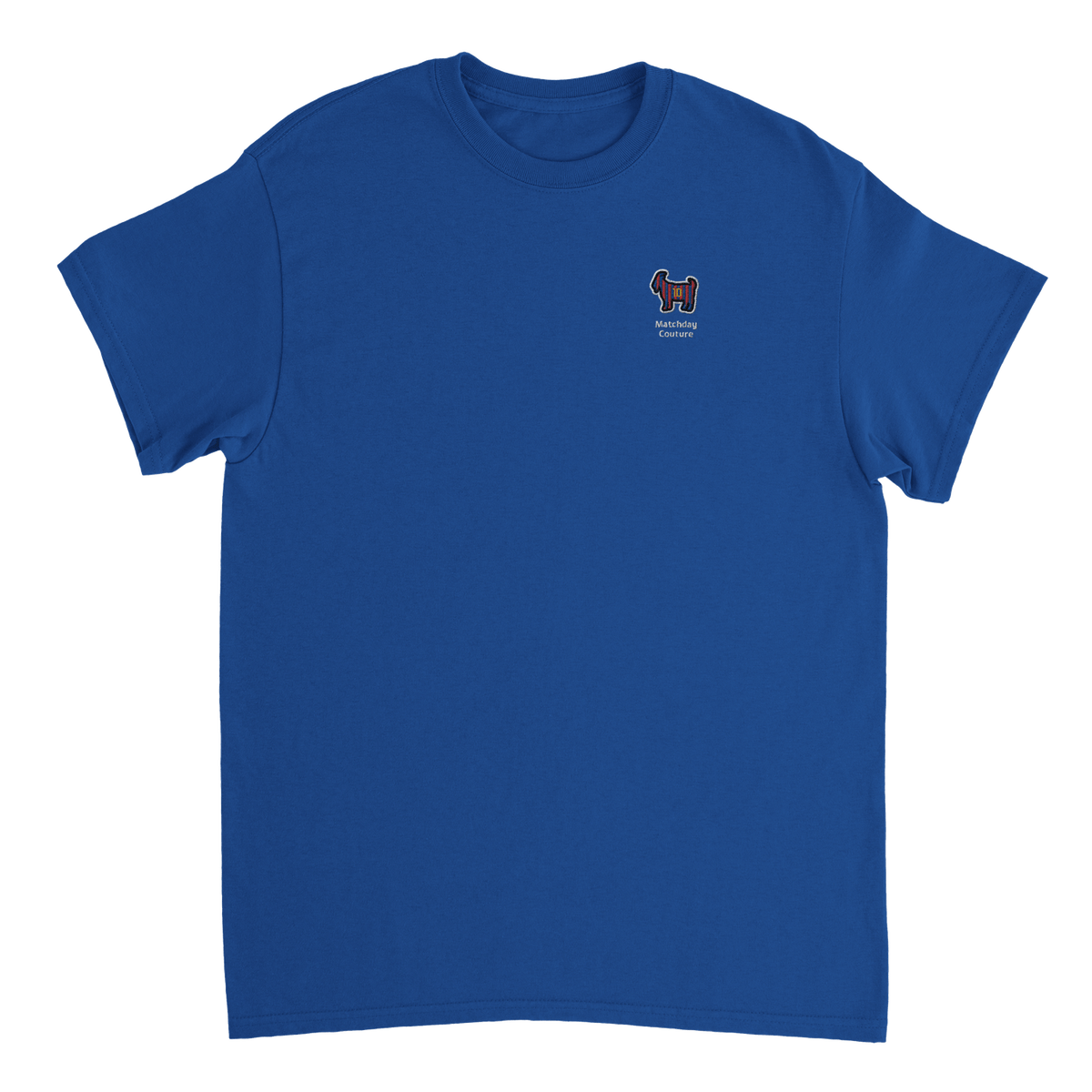 "GOAT 10" Embroidered Tee - Royal - Footballshirt.online