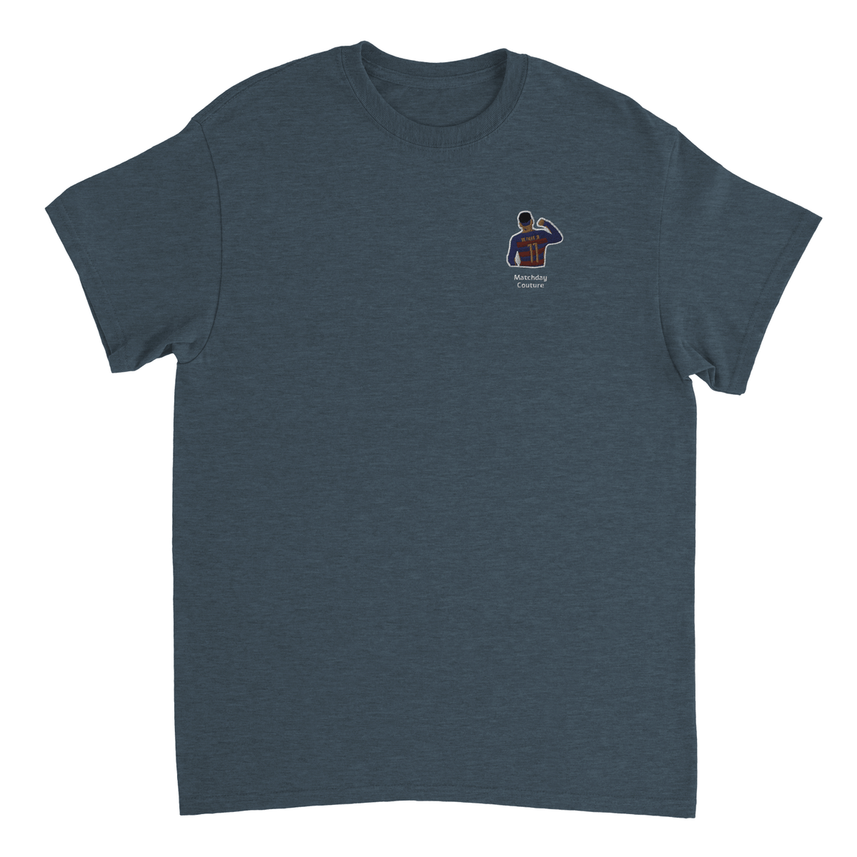 "Neymar at Barça" Embroidered Tee - Dark Heather - Footballshirt.online