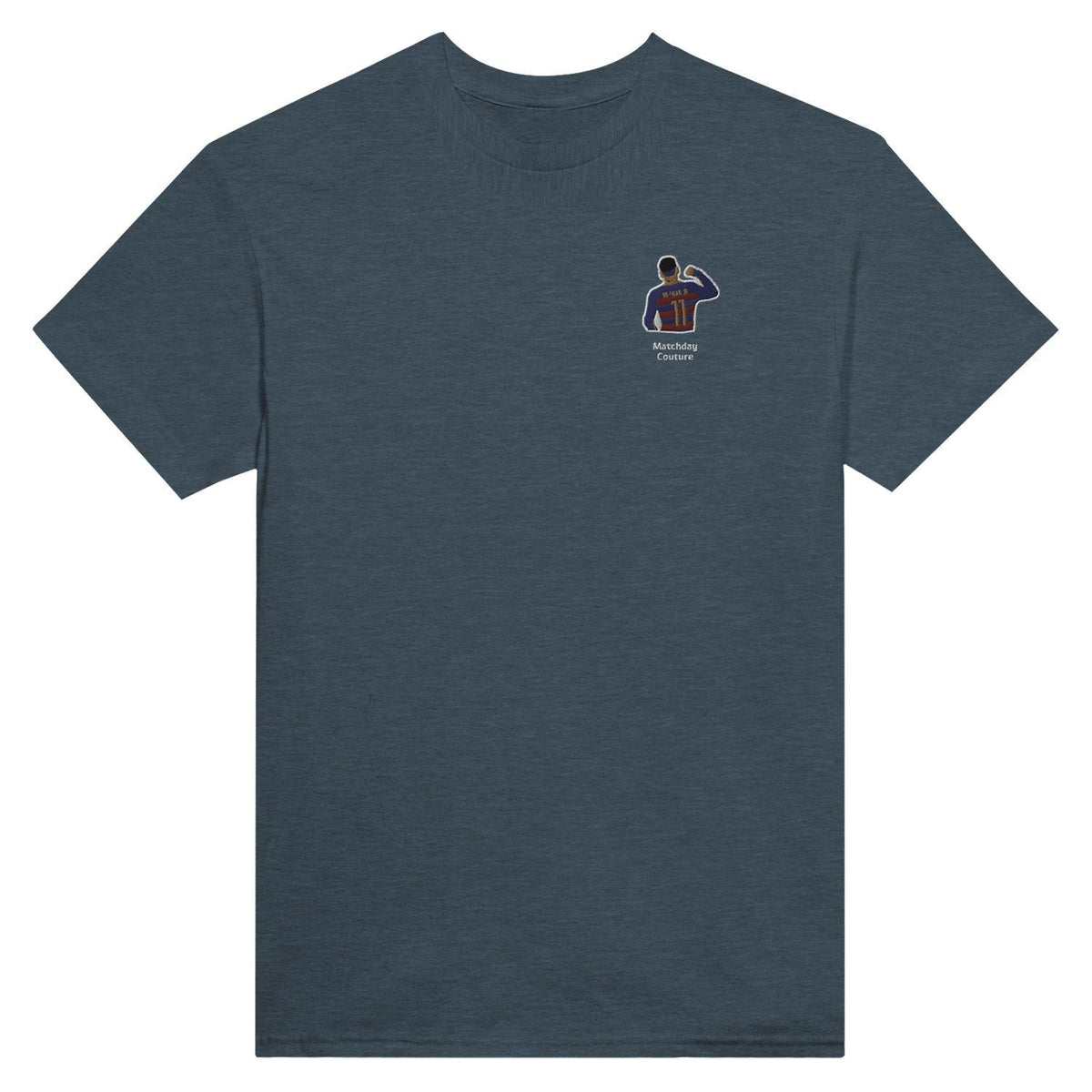"Neymar at Barça" Embroidered Tee - Dark Heather - Footballshirt.online